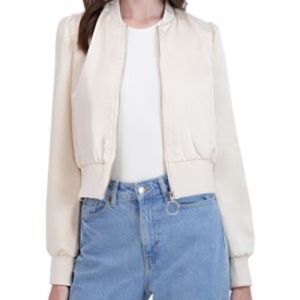 OOKIE & LALA Satin Bomber Jacket